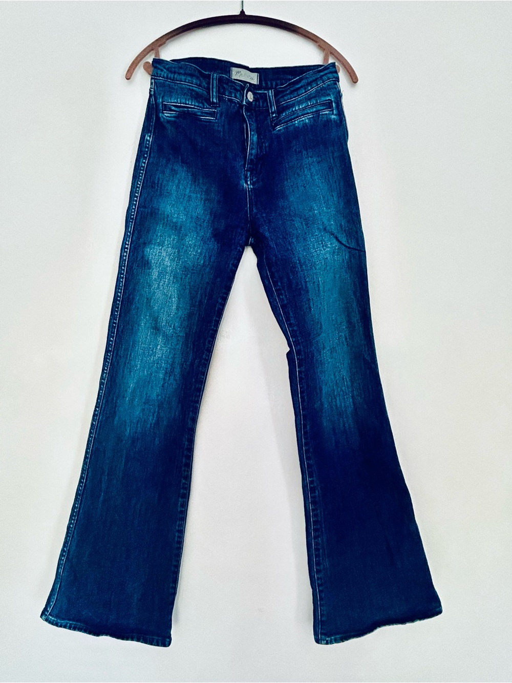 👖 Vintage Madewell Flea Market Flare True Indigo Denim Jeans - Picture 3 of 10